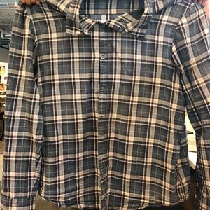 James Perse Mens Plaid Shirt Large